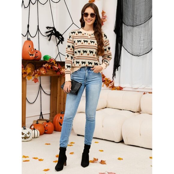 Women Christmas Sweater Plus Size Funny Winter Holiday Vacation Oversized - Picture 5 of 5